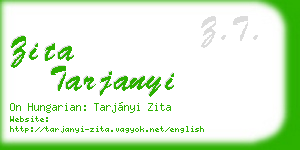 zita tarjanyi business card